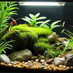 **

A vibrant terrarium filled with lush greenery, including moss, small plants, twigs, and small rocks. Show several insects clearly visible such as a praying mantis perched on a branch waiting to ambush its prey, some crickets hidden among the vegetation, and a few ants exploring the soil. Focus on creating a sense of a miniature, thriving ecosystem. Lighting is soft and diffused, highlighting the textures of the plants and insects.

**
