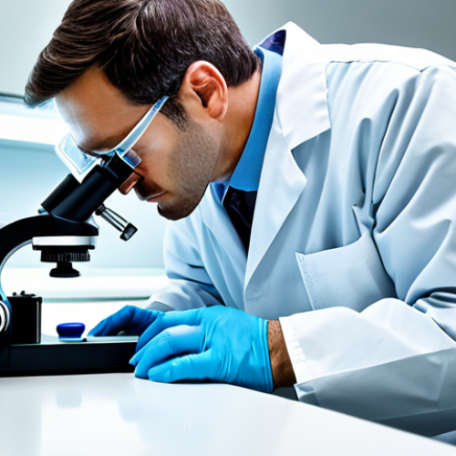Home 17 곤충 독 특징 및 활용법 - **Medical Research:** "A scientist in a clean, modern laboratory, wearing appropriate protective gea...