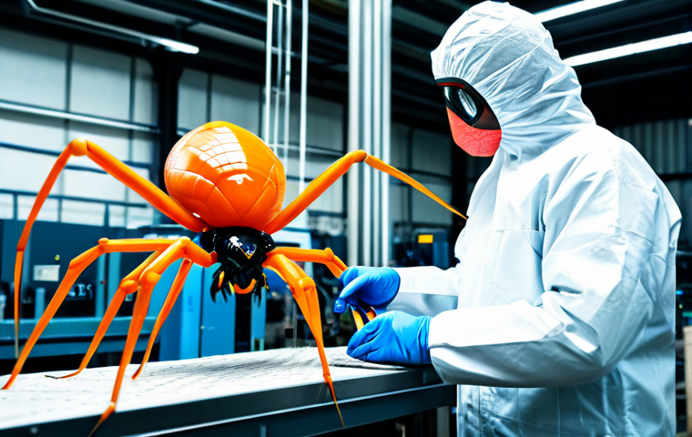 곤충 독 특징 및 활용법 - **Medical Research:** "A scientist in a clean, modern laboratory, wearing appropriate protective gea...