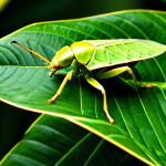 곤충의 보호색 유형 - Leaf Insect Camouflage**

"A perfectly camouflaged leaf insect, fully clothed in its natural exoskel...