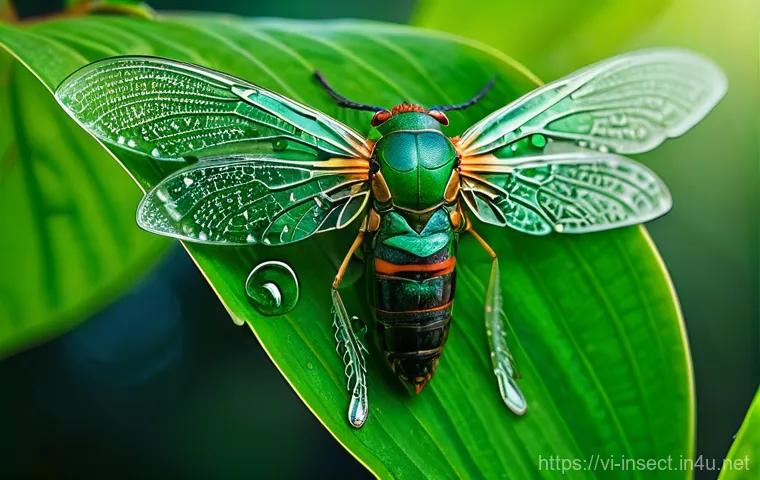 곤충 몸 크기와 환경 관계 - Image Prompt 1: The Flourishing Highlander Cicada**