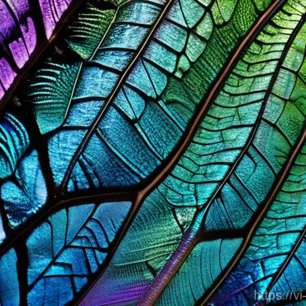 곤충의 날개 종류 - **Prompt:** "A breathtaking, ultra-macro photograph of a butterfly wing, showcasing its intricate, j...