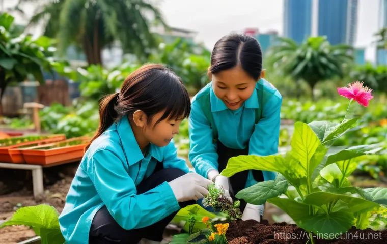 곤충 관련 환경 캠페인 - **Prompt:** A thought-provoking, symbolic image depicting the impact of human activities on insect p...